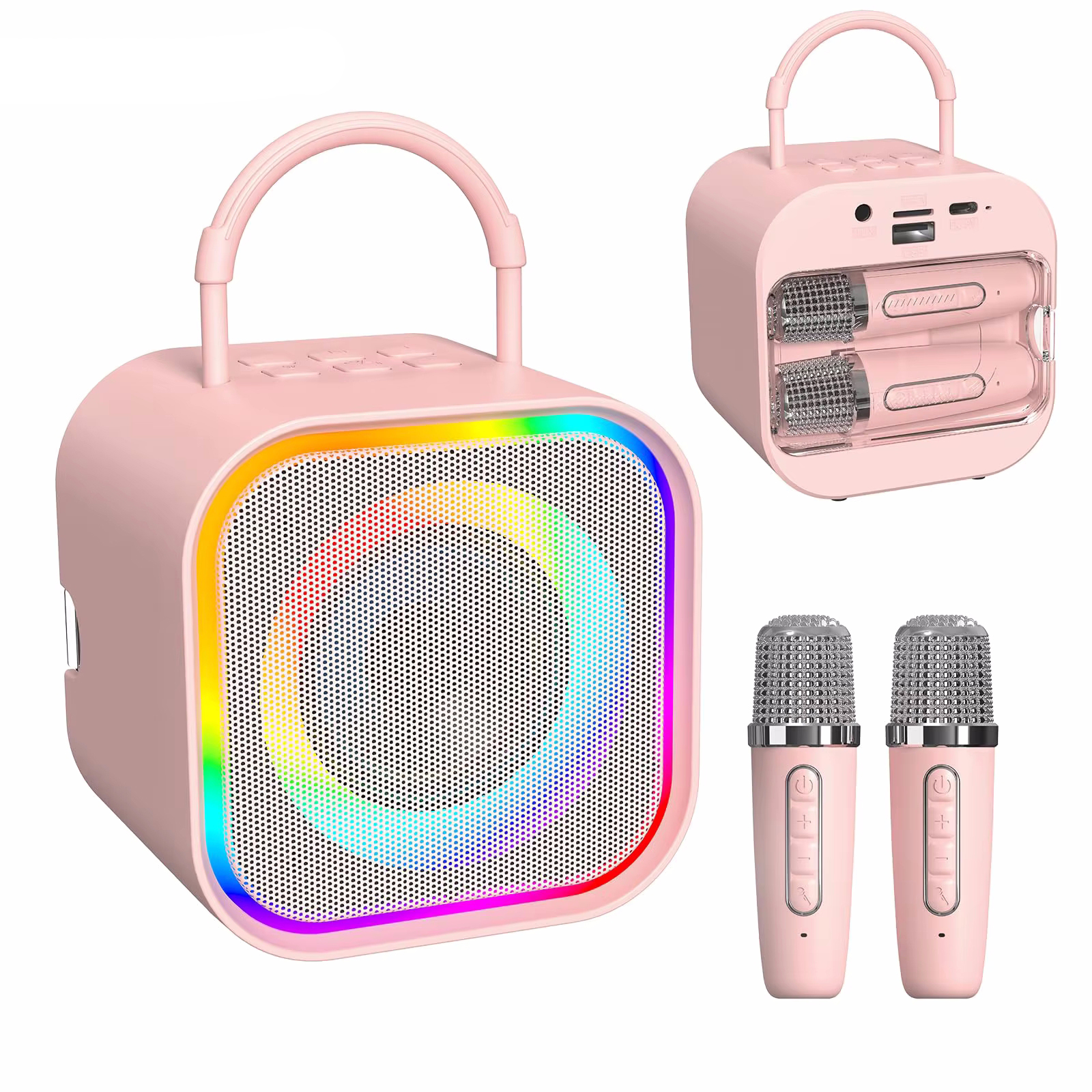 Audio House Music - Dual Wireless Microphone Karaoke Bluetooth Mic