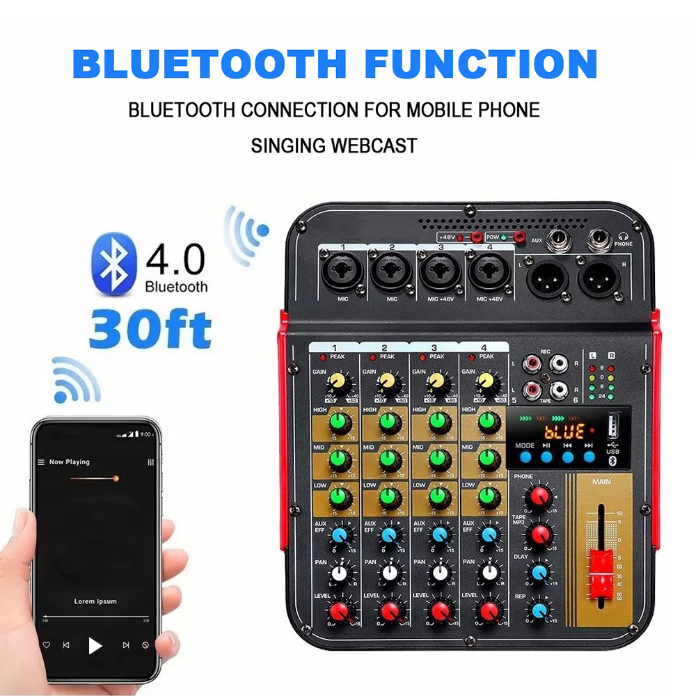 Audio Mixer Bluetooth and Reve - Audio Music Recorder review and price