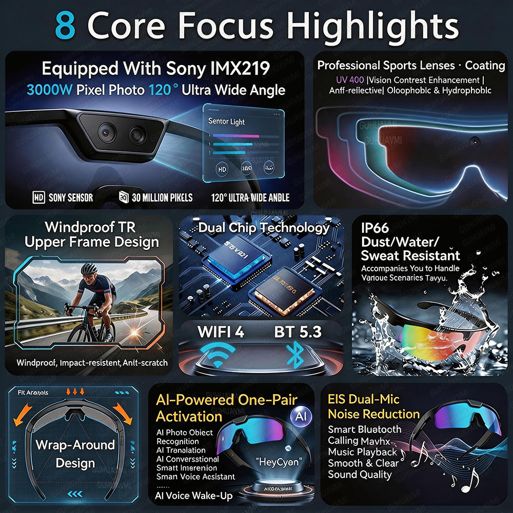 Photochromic Smart Glasses 120 - Audio Music Voice review and price