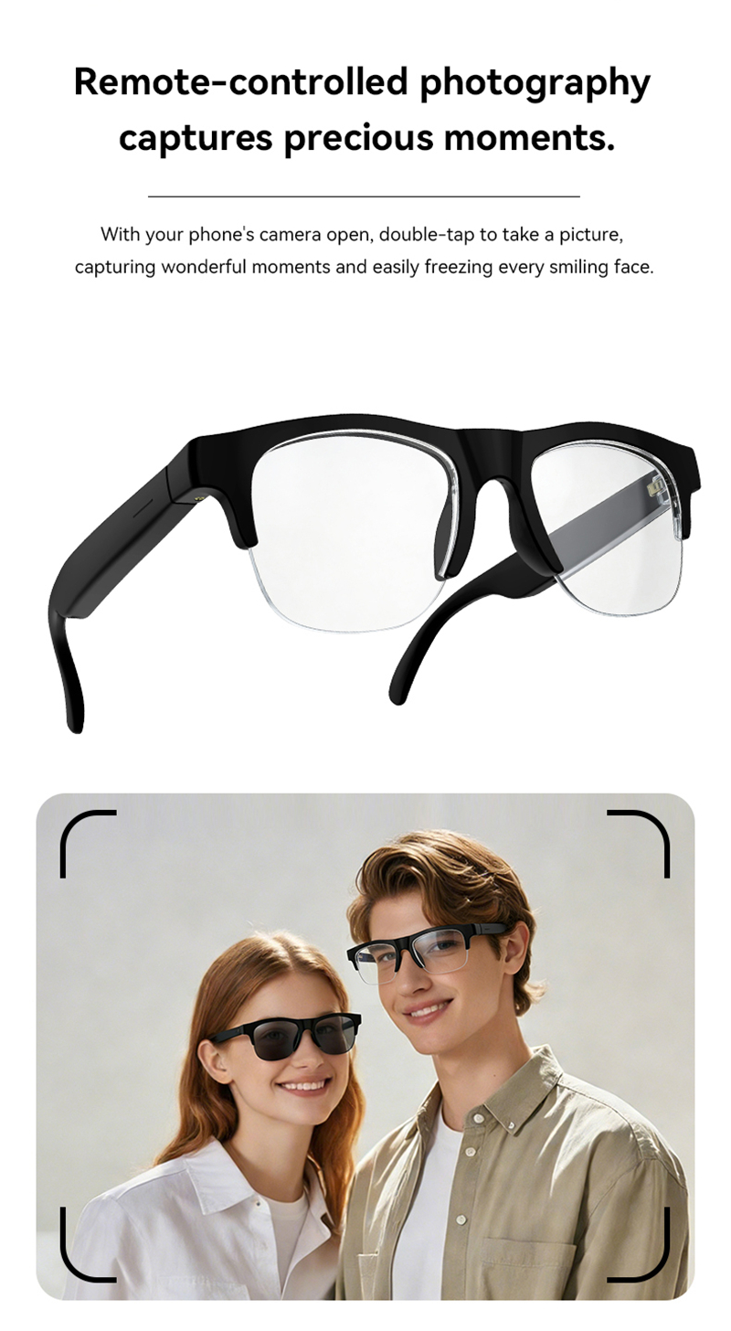 Smart Audio Glasses Semi rimle - Audio Music Voice review and price