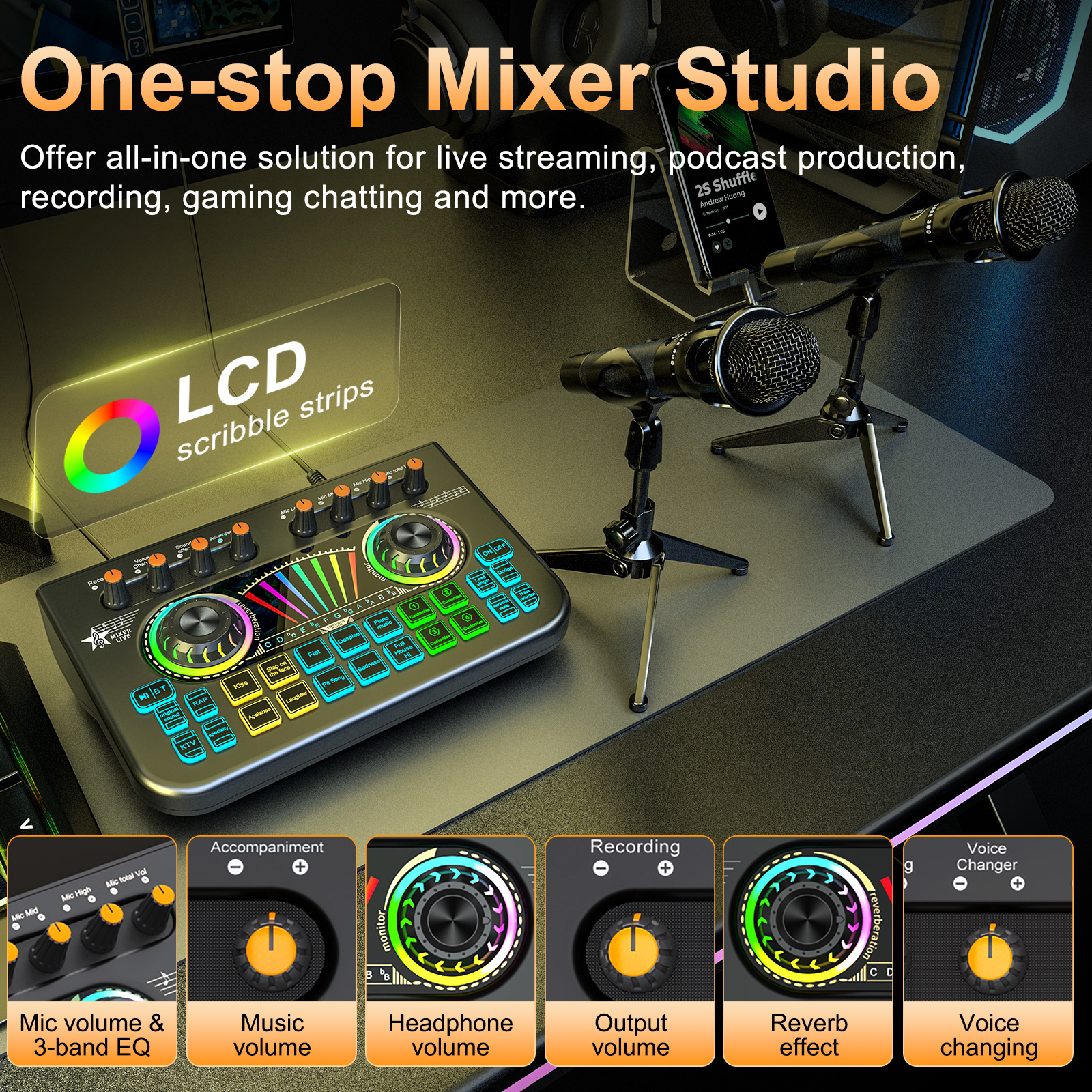 Tenlamp Sound Board for Pc/Pho - Audio Music Voice Changer review and price