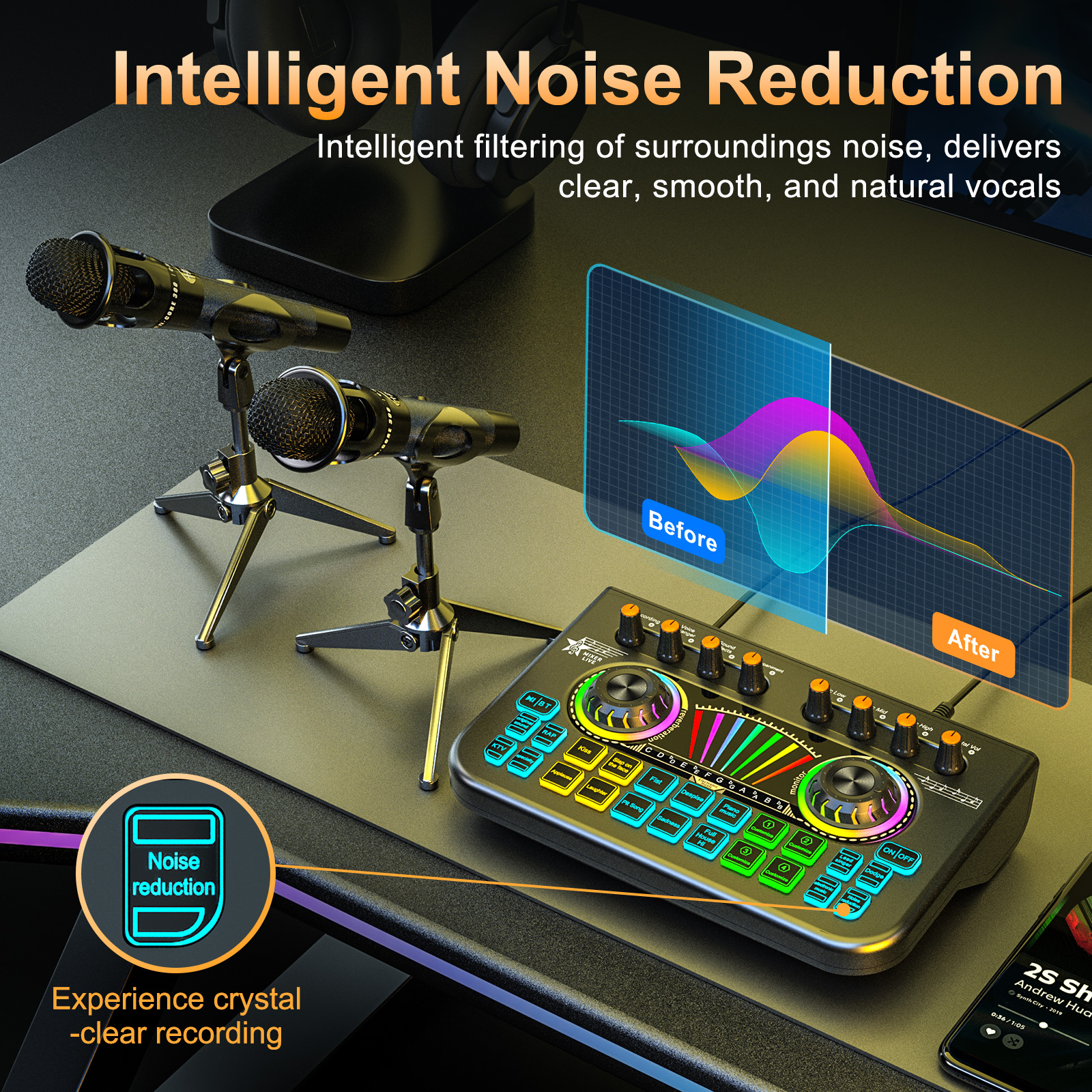 Tenlamp Sound Board for Pc/Pho - Audio Music Voice Changer review and price
