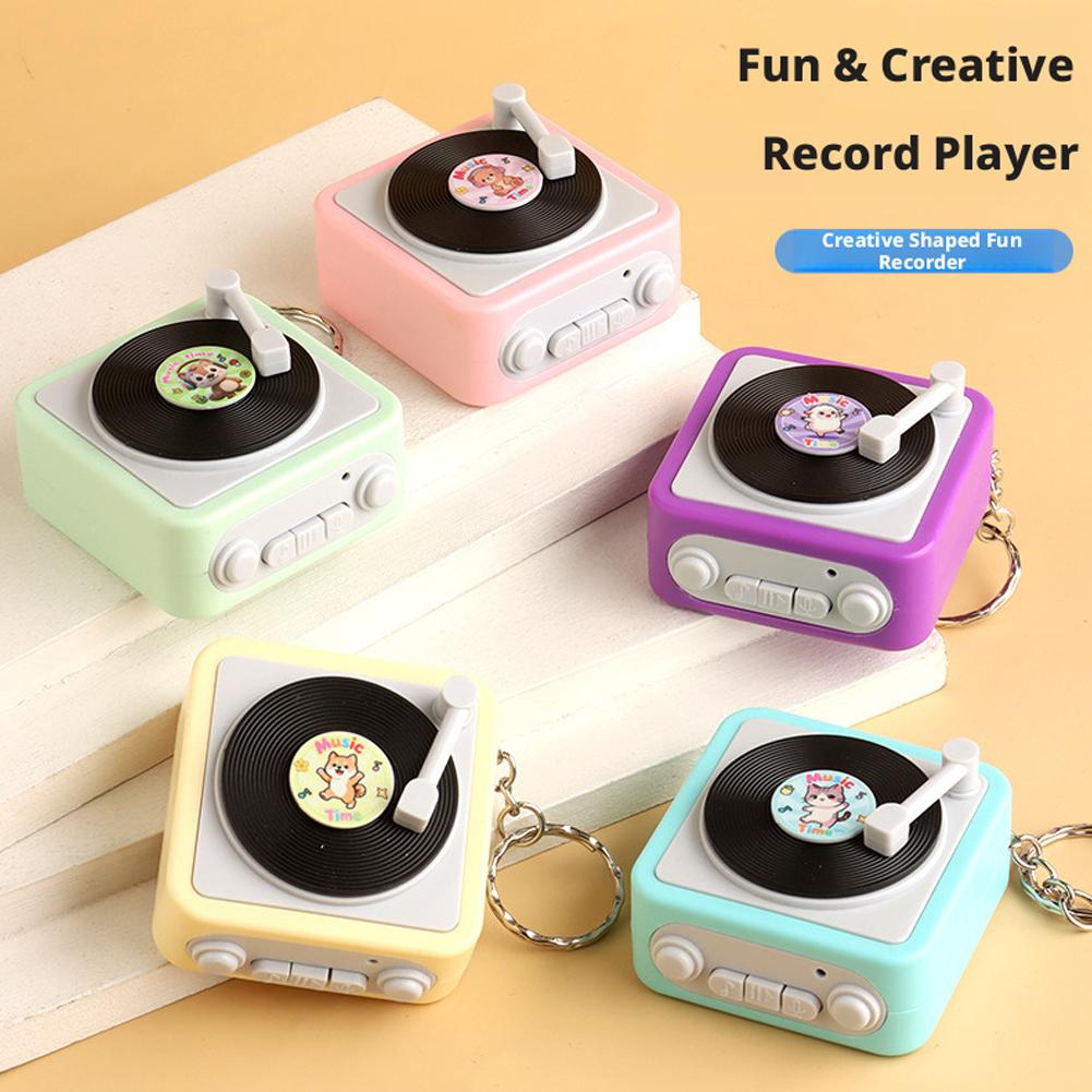Mini Record Player Keychain, C - Audio Music Recorder review and price